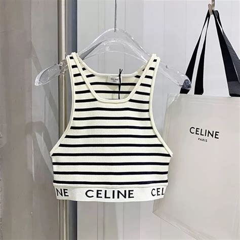 celine logo crop top|CROPPED CELINE T.